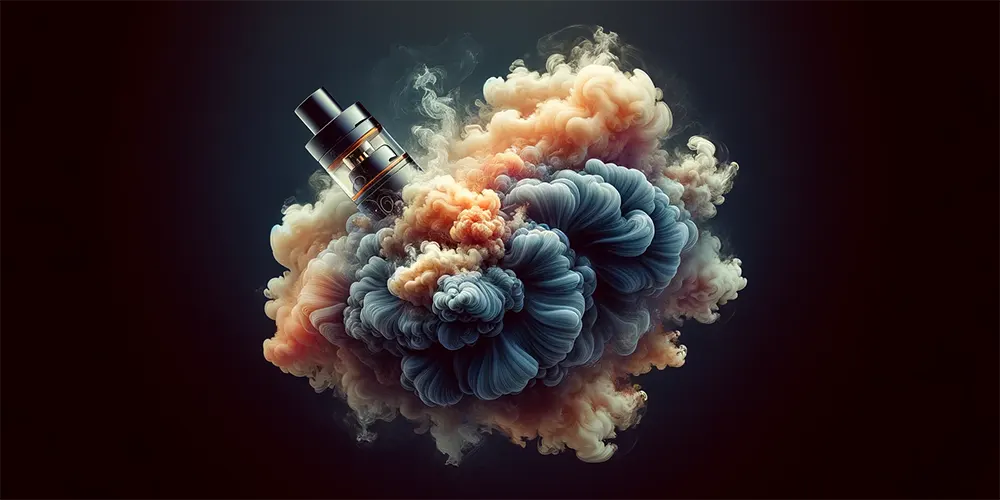 Artistic Vapor Cloud from 0 Nicotine Vape