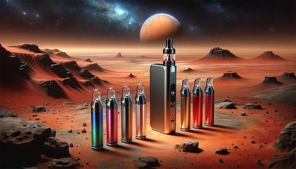 a visually stunning of a sophisticated vape pod system