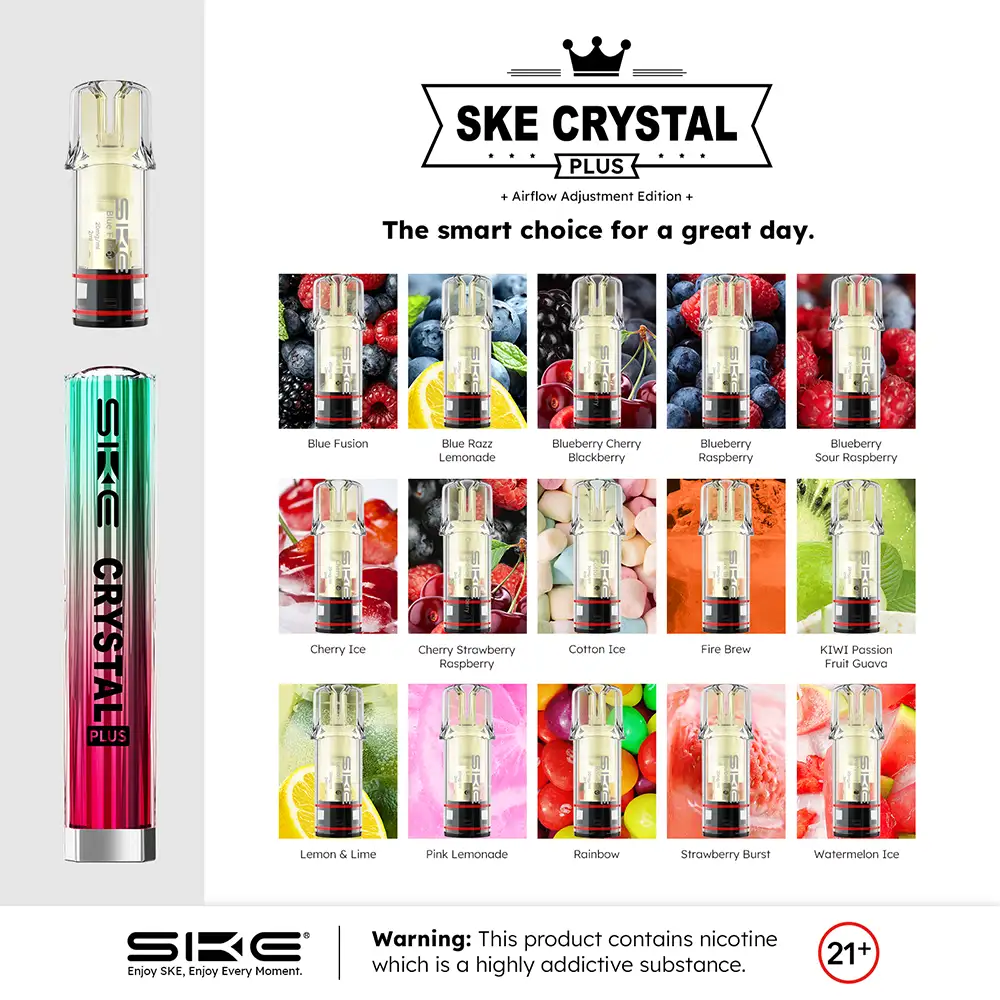 SKE Crystal Plus Vape Pod System All Flavors