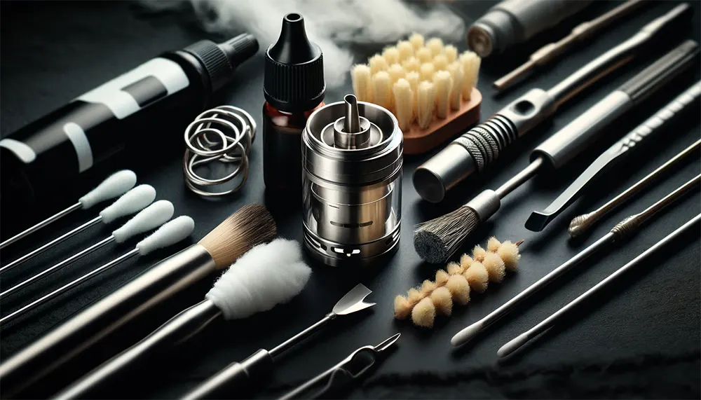 various cleaning tools to clean vape atomizers