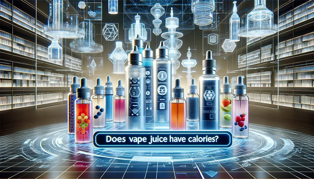 various vape juices representation in a virtual reality (VR) setting