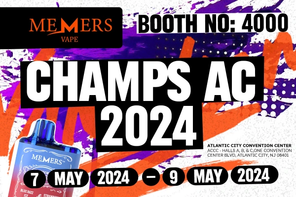 Exhibition | Meet MEMERSVAPE at Champs
Trade Show 2024: BOOTH NO.: 4000