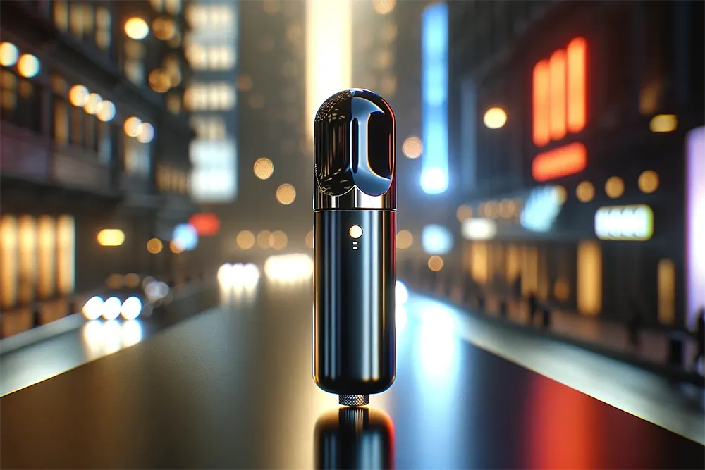 a sleek vape pod with a magnetic interface at the bottom