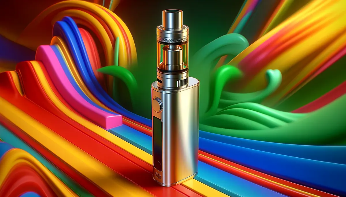 a modern vape device with a newly installed coil