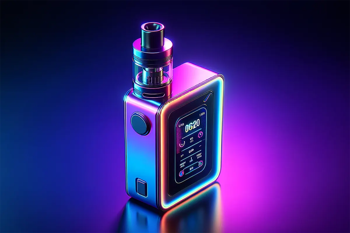 a cutting-edge box mod, featuring a sleek, contemporary shape