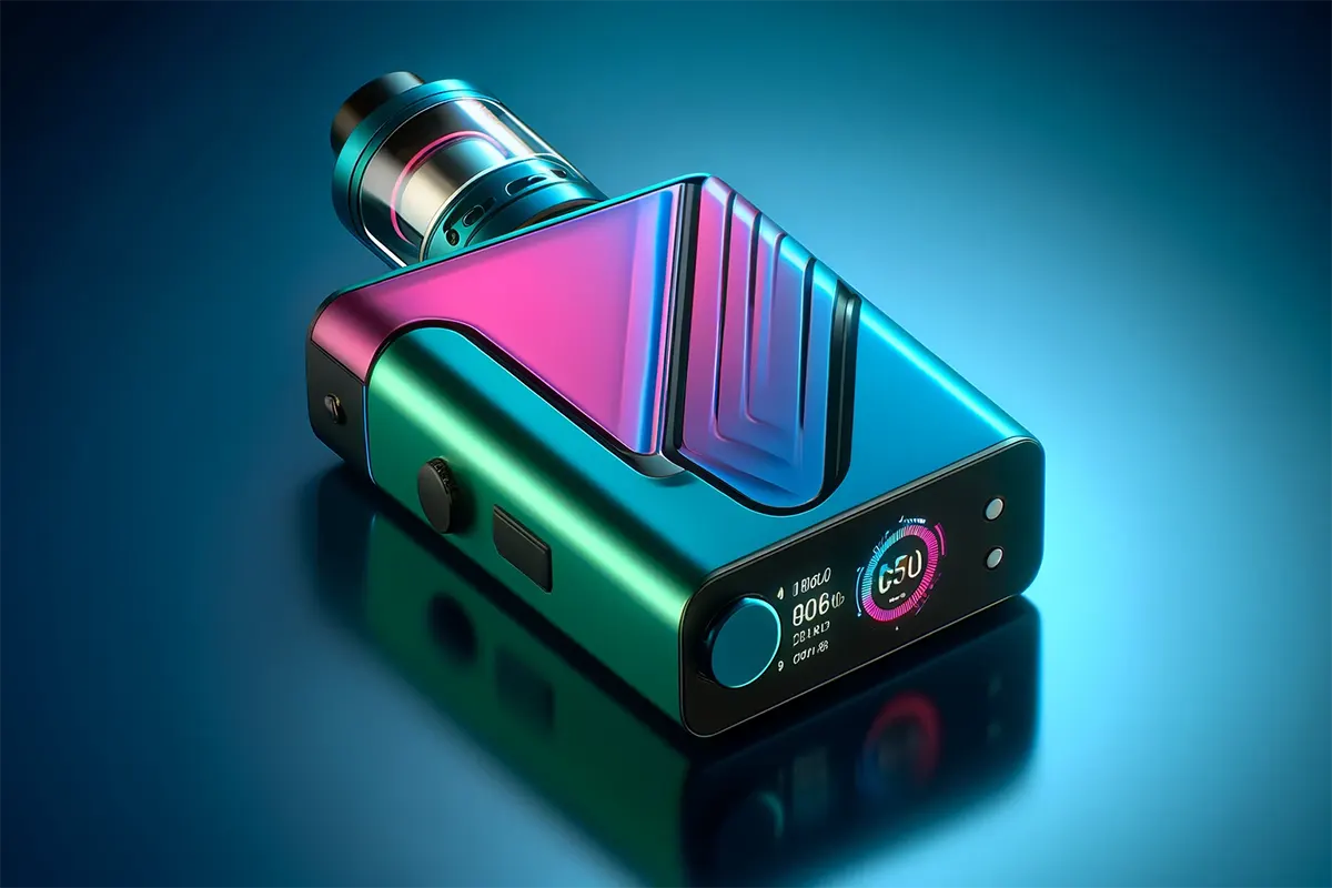 a vibrant contemporary box mod