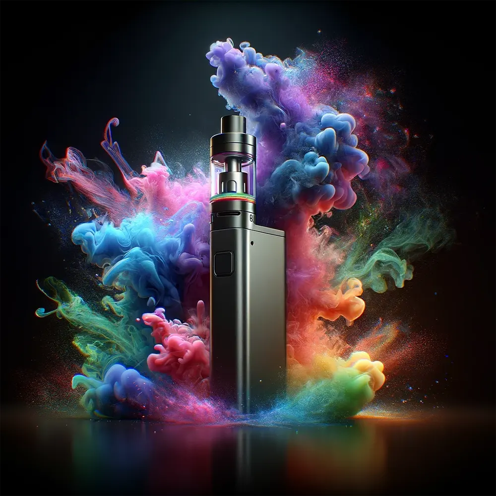 stylish disposable vape devices with fantasy colored vapor