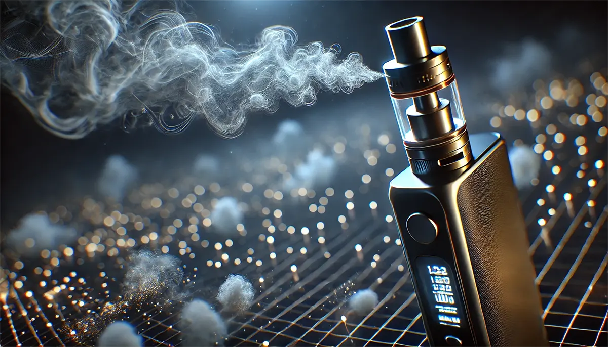 a vape device with visible vapor trails