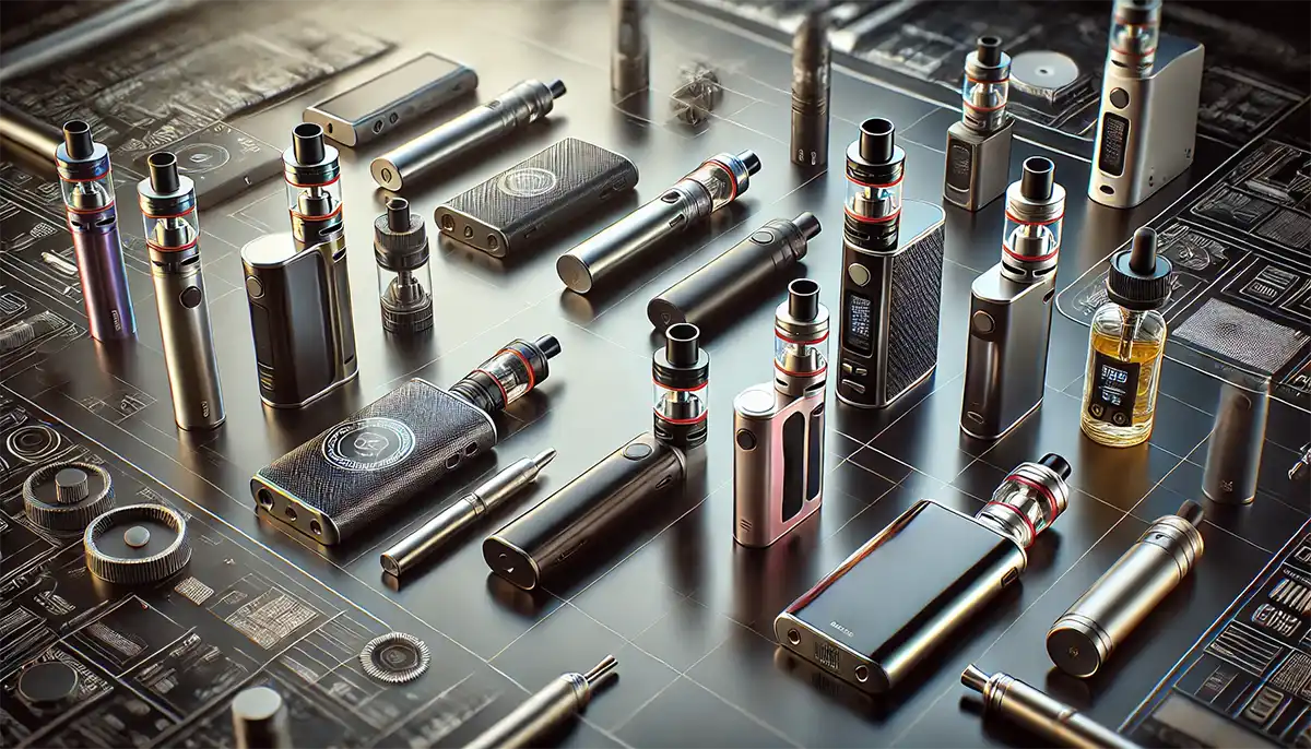 a variety of vape devices in different nicotine levels