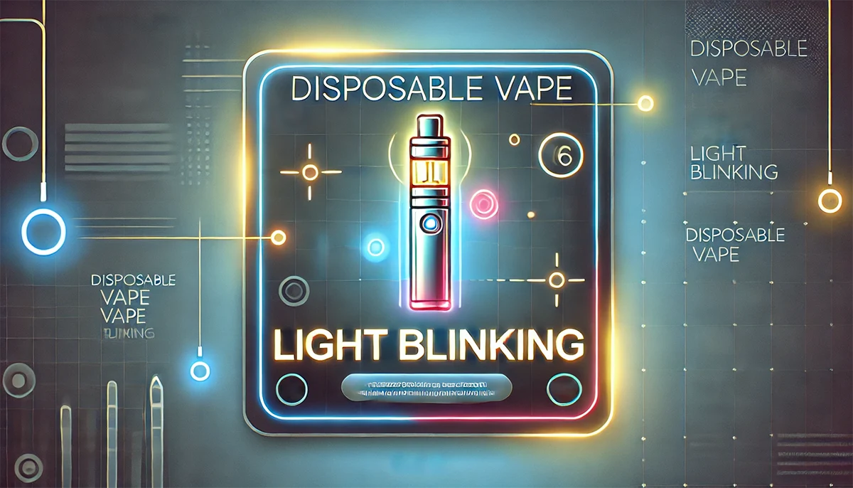 what does it mean when a disposable vape blinks blue