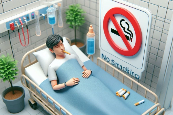 Are vapes allowed in hospitals?