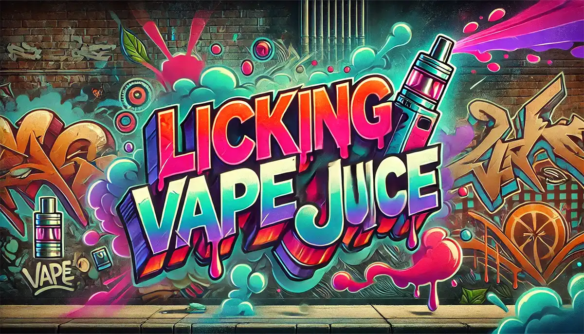 vape juice in mouth