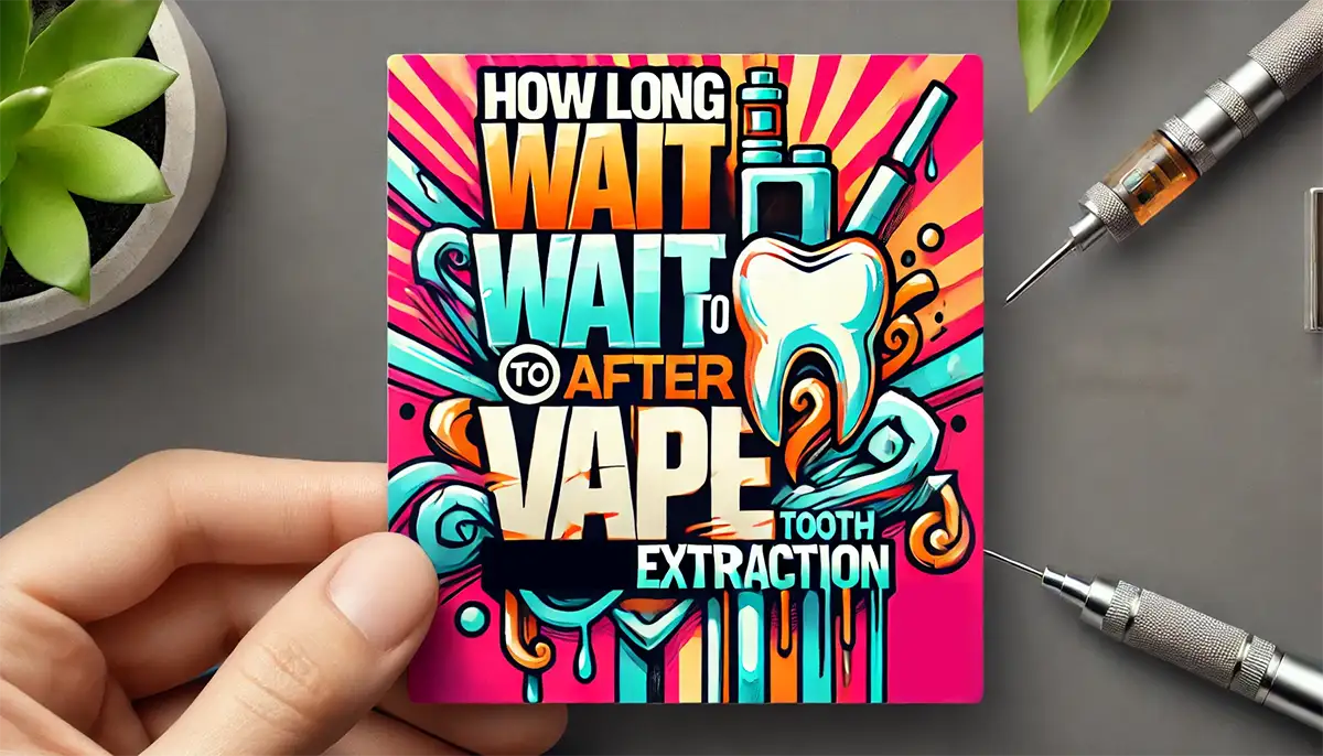 can I vape 5 days after tooth extraction