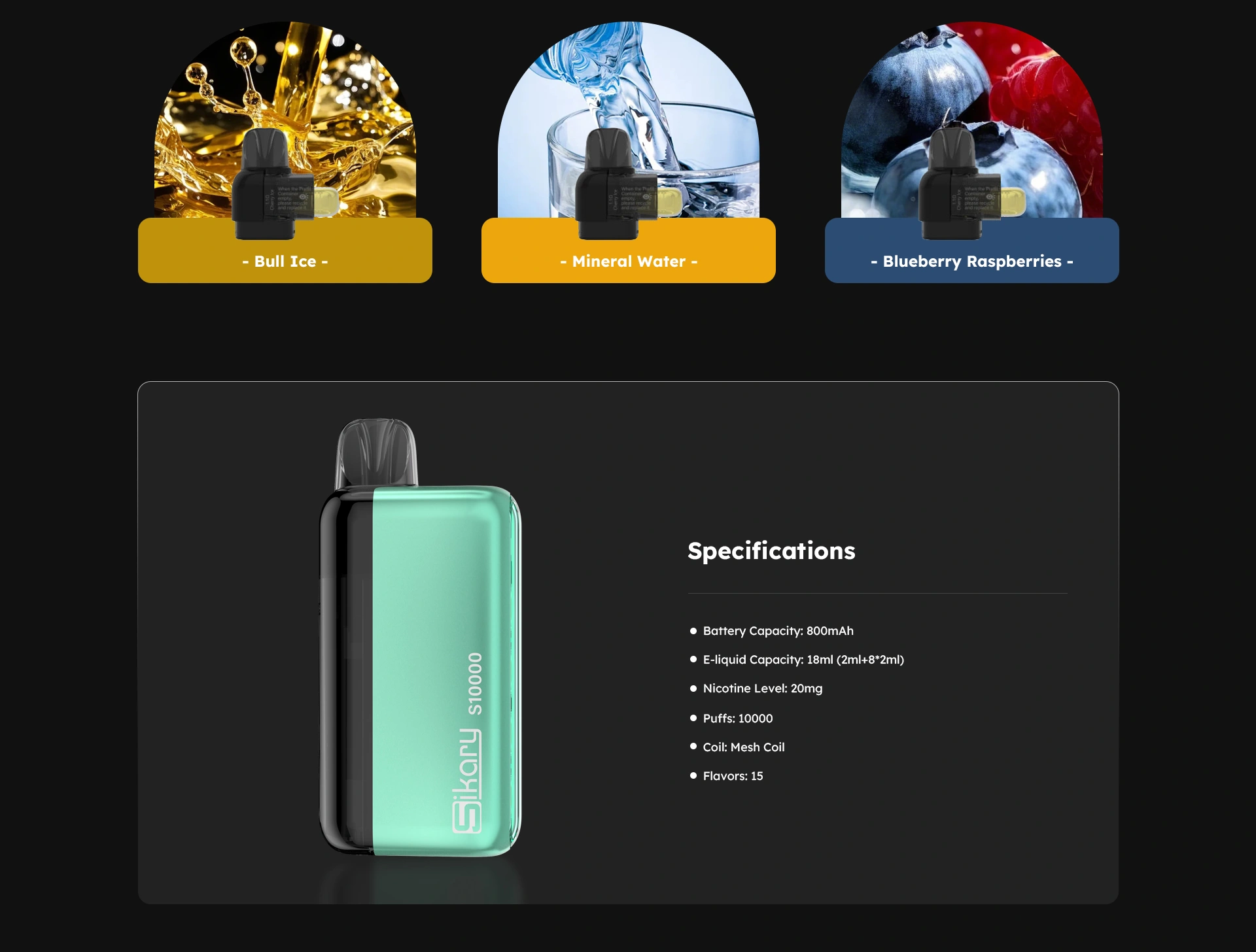 Sikary S10000 Pod Kit